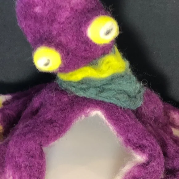 OOAK Hand-Felted purple octopus teacher art Waldorf fantasy ocean storytelling